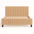 Terra upholstered bed in Honey Ash — King front view