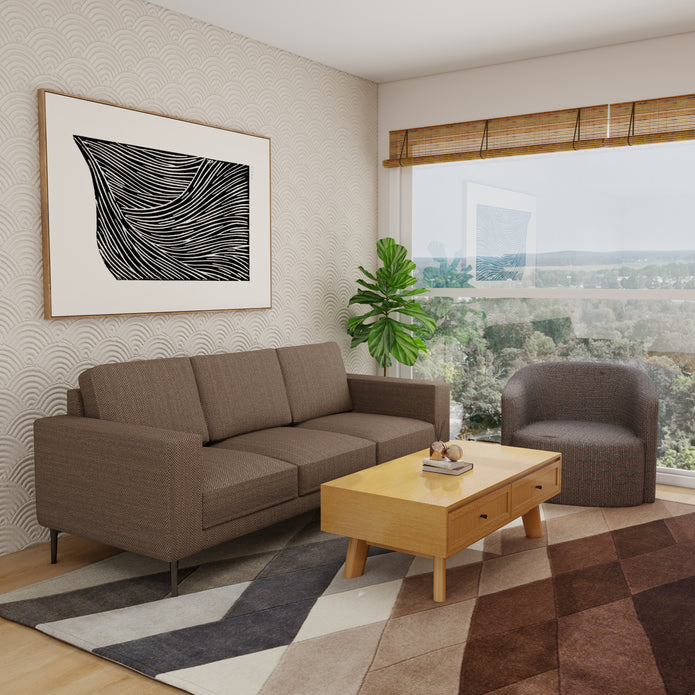 Three-seater sofa and coffee table — Terra Lume living set